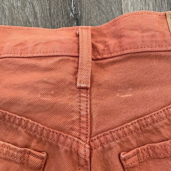 Levi’s 501 High Rise Denim Jean Shorts Orange - Size: 28 - Picture 6 of 8